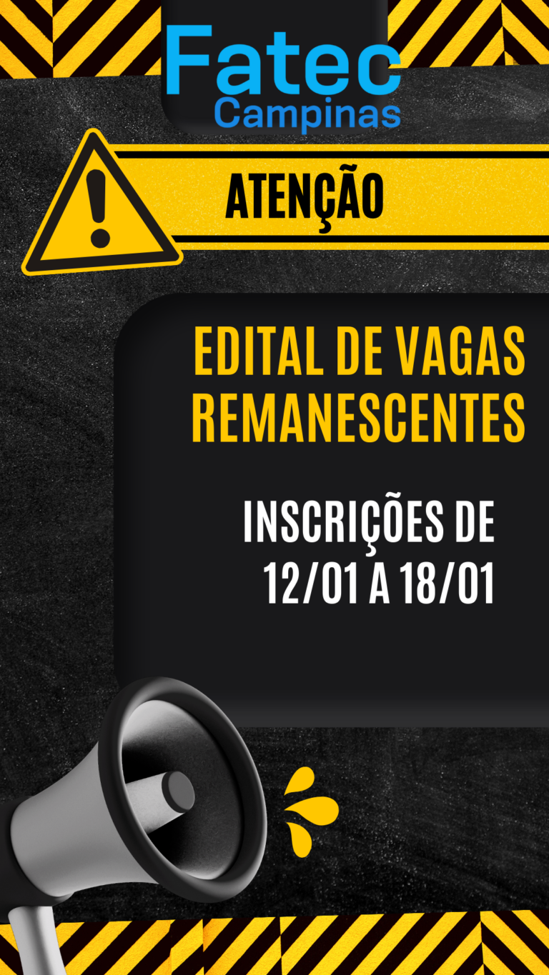 Edital de vagas remanescentes